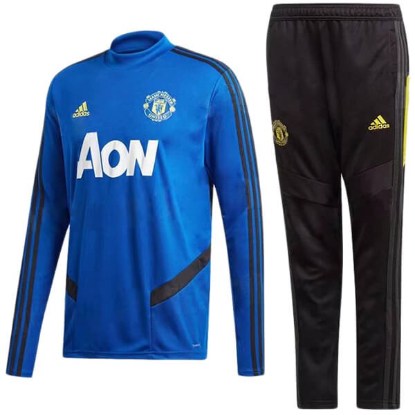 Trainingsanzug Manchester United 2019-20 Blau Schwarz